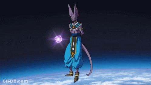 Cartoon Character With Purple Ears And Blue Pants GIF