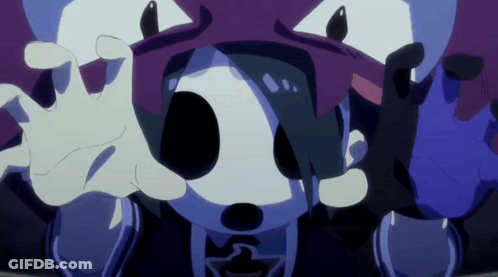 Cartoon Character With Purple Eyes GIF