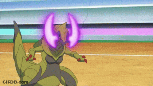 Cartoon Character With Purple Eyes And Horns On Field GIF