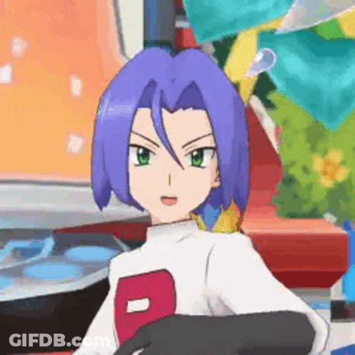 Cartoon Character With Purple Hair And Green Eyes GIF