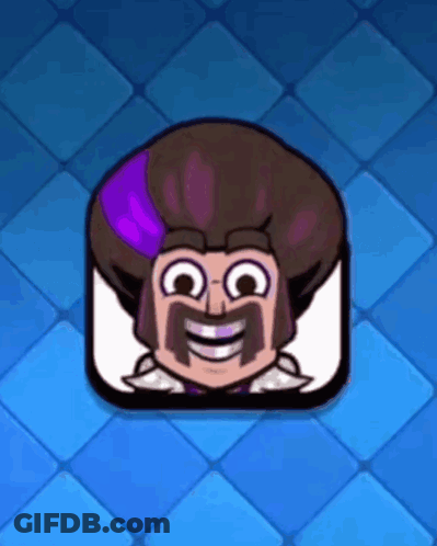 Cartoon Character With Purple Hair And Mustache Smiling GIF
