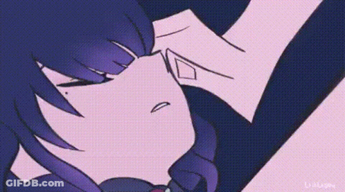 Cartoon Character With Purple Hair And Tie GIF