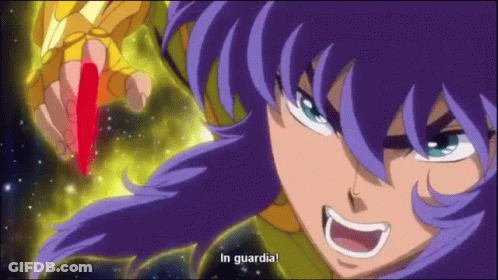 Cartoon Character With Purple Hair In Guardia GIF