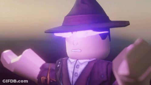 Cartoon Character With Purple Hat And Glowing Eye GIF