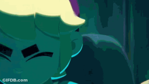 Cartoon Character With Purple Hat And Yellow Hair GIF