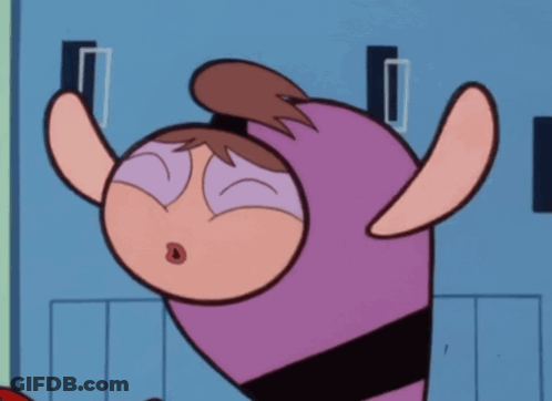 Cartoon Character With Purple Outfit GIF