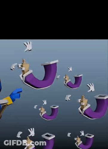 Cartoon Character With Purple Pants GIF