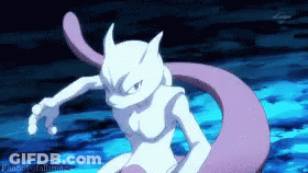 Cartoon Character With Purple Tail Standing In Water GIF