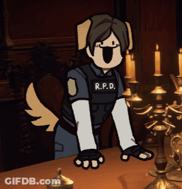 Cartoon Character With R.P.D. Patch GIF