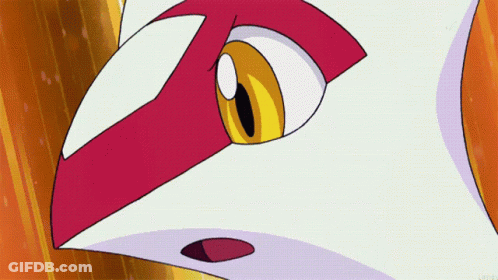 Cartoon Character With Red And White Stripe On Face GIF