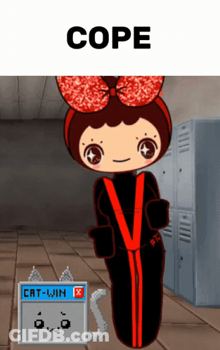 Cartoon Character With Red Bow Cope GIF