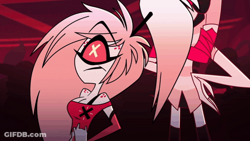 Cartoon Character With Red Cross On Eyes GIF