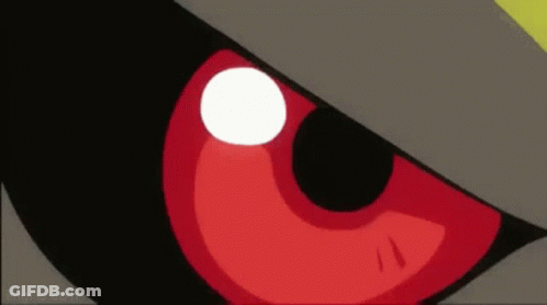 Cartoon Character With Red Eye And Hat GIF