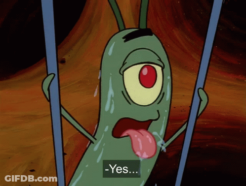 Cartoon Character With Red Eye And Tongue Sticking Out Saying Yes GIF