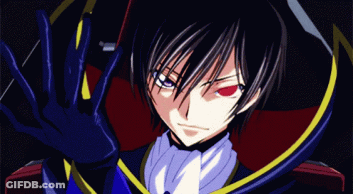 Cartoon Character With Red Eyes And Black Cape GIF