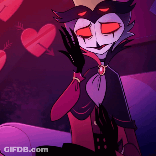 Cartoon Character With Red Eyes And Crown GIF