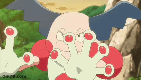 Cartoon Character With Red Eyes And White Fingers GIF