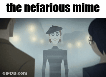 Cartoon Character With Red Eyes And White Fingers GIF