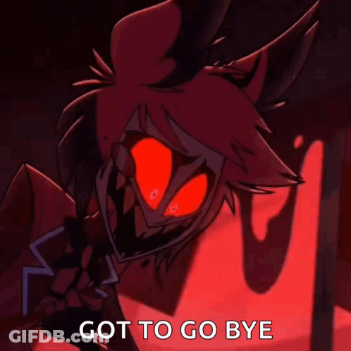 Cartoon Character With Red Eyes In Dark Room GIF