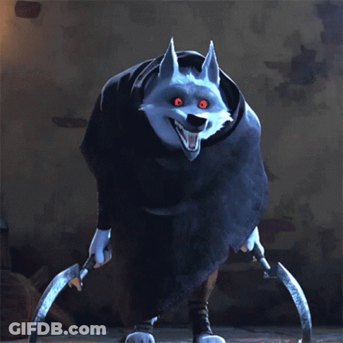 Cartoon Character With Red Eyes In Hooded Cloak GIF