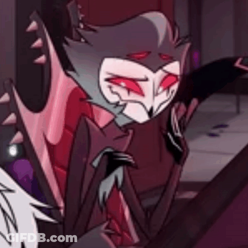 Cartoon Character With Red Eyes On Couch GIF