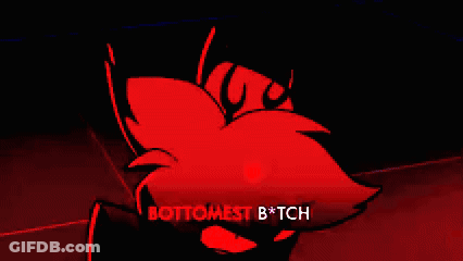 Cartoon Character With Red Eyes Saying No More Al GIF