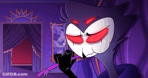 Cartoon Character With Red Eyes Smoking GIF