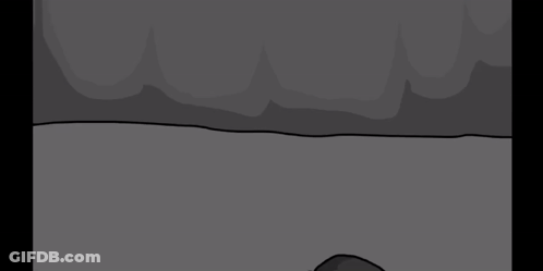 Cartoon Character With Red Eyes Standing In Front Of Sign Saying FG @ GIF