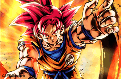 Cartoon Character With Red Hair And Blue Belt Standing In Front Of Fire GIF