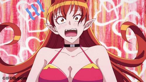 Cartoon Character With Red Hair And Choker GIF