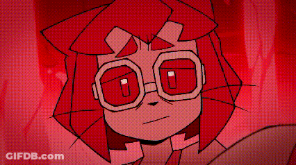 Cartoon Character With Red Hair And Glasses GIF