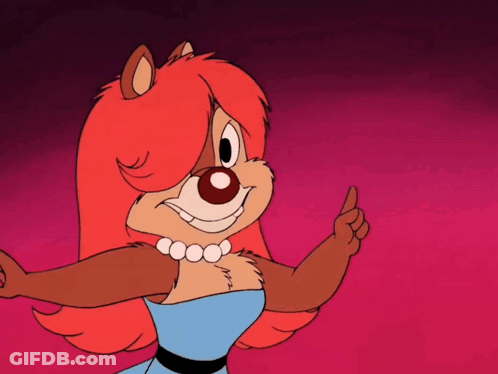 Cartoon Character With Red Hair And Pearl Necklace GIF
