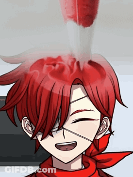 Cartoon Character With Red Hair And Scarf Smiling GIF
