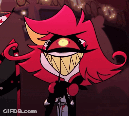 Cartoon Character With Red Hair And Yellow Eye GIF