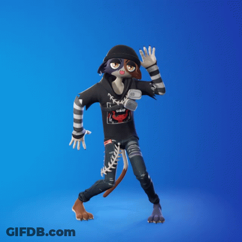 Cartoon Character With Red Hair Dancing On Blue Screen GIF