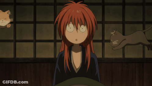Cartoon Character With Red Hair Holding Three Cats GIF
