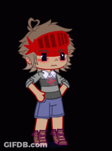 Cartoon Character With Red Headband And Glasses GIF