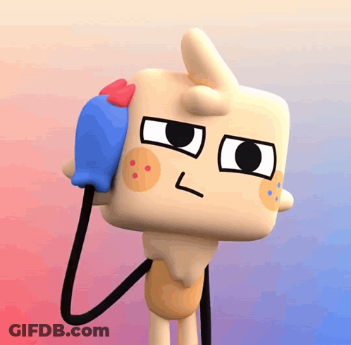Cartoon Character With Red Heart GIF
