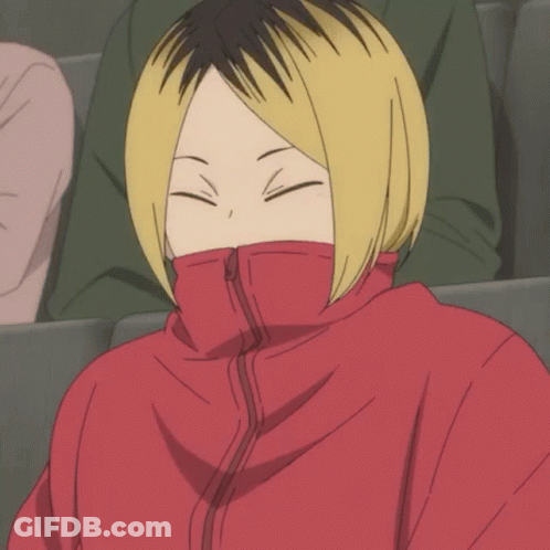 Cartoon Character With Red Jacket Covering Face GIF