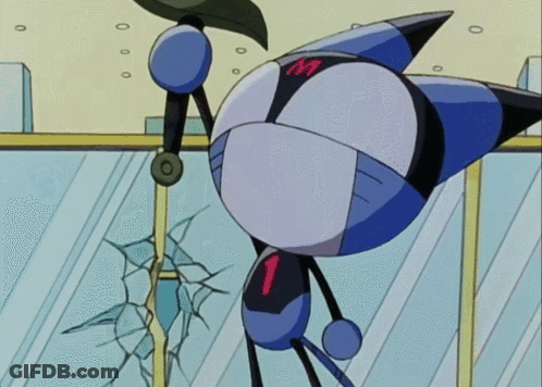 Cartoon Character With Red Letter M On Back GIF