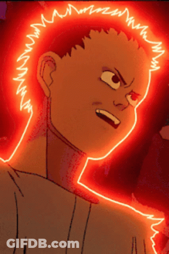 Cartoon Character With Red Light Coming Out Of Head GIF