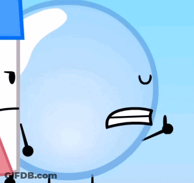 Cartoon Character With Red Mouth Next To Bubble GIF