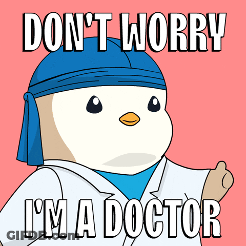 Cartoon Character With Red Nose Being Operated GIF