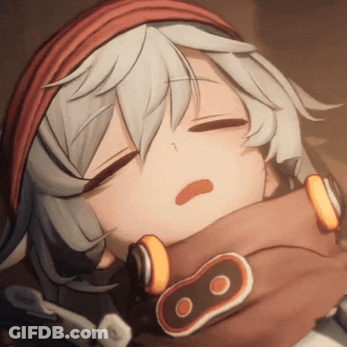 Cartoon Character With Scarf And Number 8 GIF