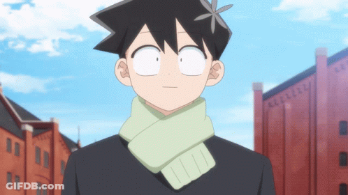 Cartoon Character With Scarf In Front Of Brick Building GIF