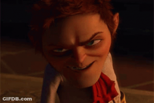 Cartoon Character With Scarf Making Funny Face GIF