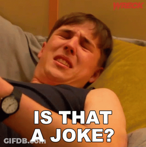 Cartoon Character With She's Joking On Chest GIF