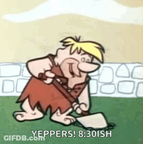 Cartoon Character With Shovel Says Yeppers GIF