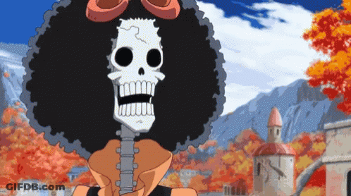 Cartoon Character With Skeleton Head And Beard GIF