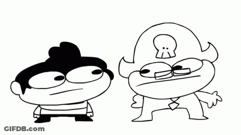 Cartoon Character With Skull Hat GIF